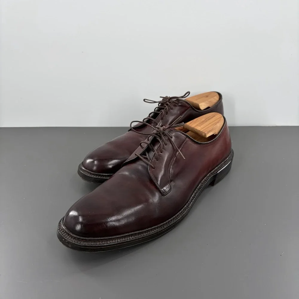 ALDEN 990 Shell Cordovan Color‎ 8 Plain Toe Blucher Shoes Oxfords 13 AAA